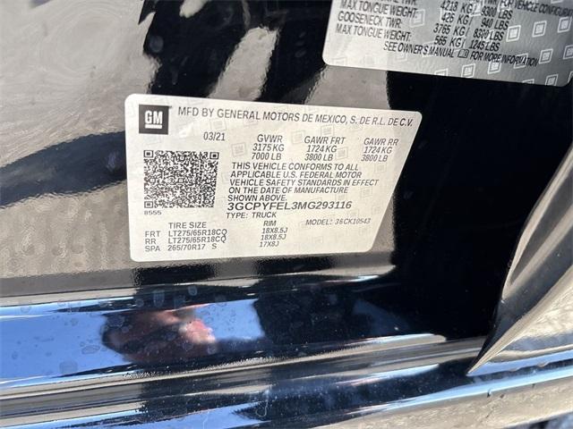 Photo of 2021 Black Chevrolet Silverado 1500