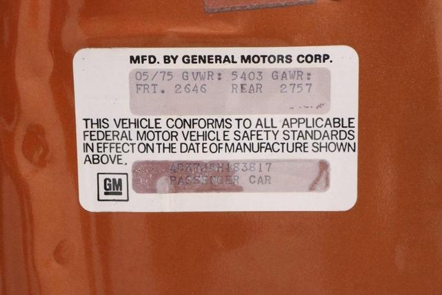 Photo of 1975 Orange Buick Century