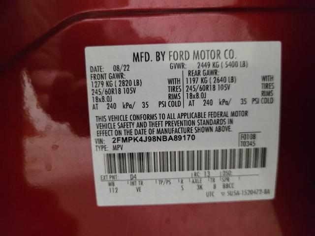 Photo of 2022 Rapid Red Metallic Tinted Clearcoat Ford Edge