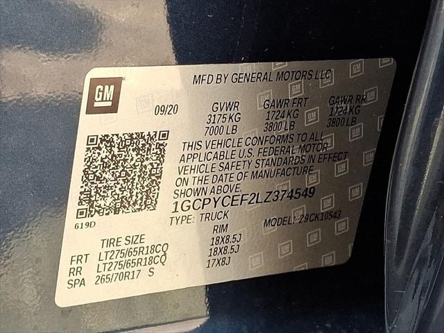 Photo of 2020 Northsky Blue Metallic Chevrolet Silverado 1500