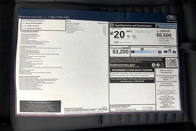 Photo of 2025 Santorini Black Metallic Land Rover Discovery Sport