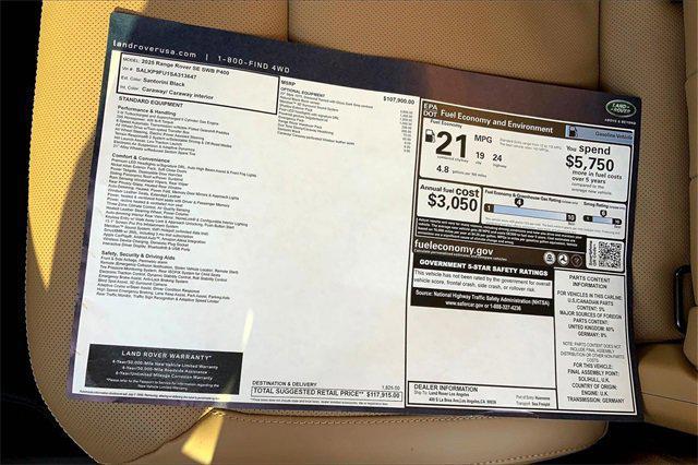 Photo of 2025 Black Land Rover Range Rover
