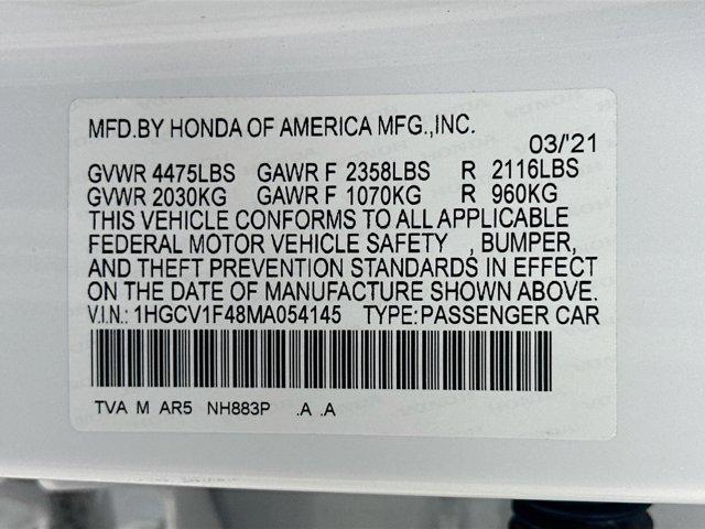 Photo of 2021 Platinum White Pearl Honda Accord