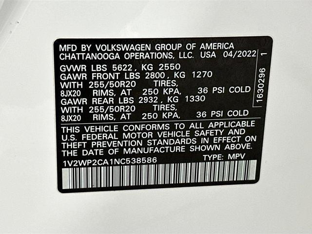 Photo of 2022 Pure White Volkswagen Atlas