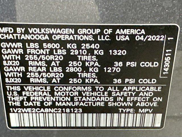 Photo of 2022 Platinum Gray Metallic Volkswagen Atlas Cross Sport