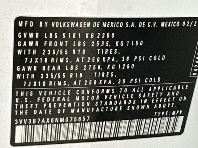 Photo of 2022 Pure White Volkswagen Tiguan