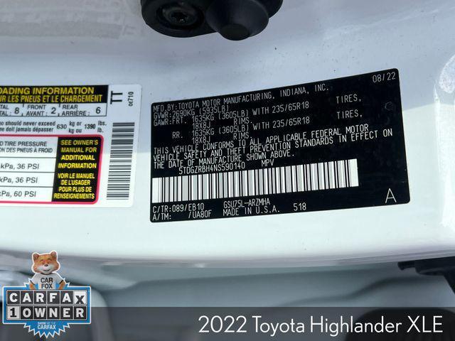 Photo of 2022 Wind Chill Pearl Toyota Highlander