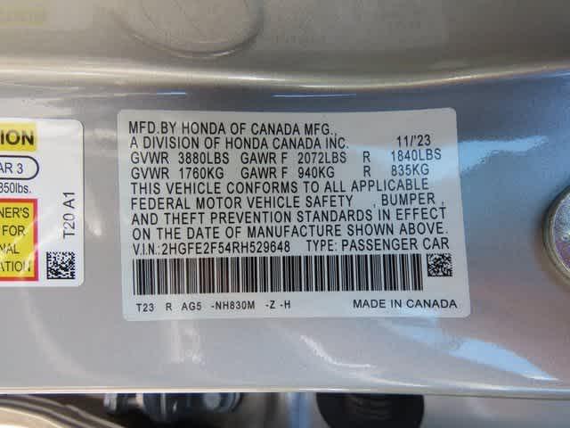 Photo of 2024 Lunar Silver Metallic Honda Civic