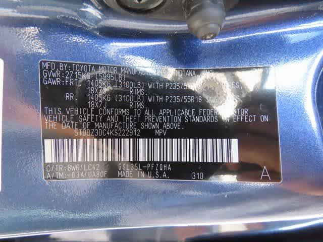Photo of 2019 Parisian Night Pearl Toyota Sienna