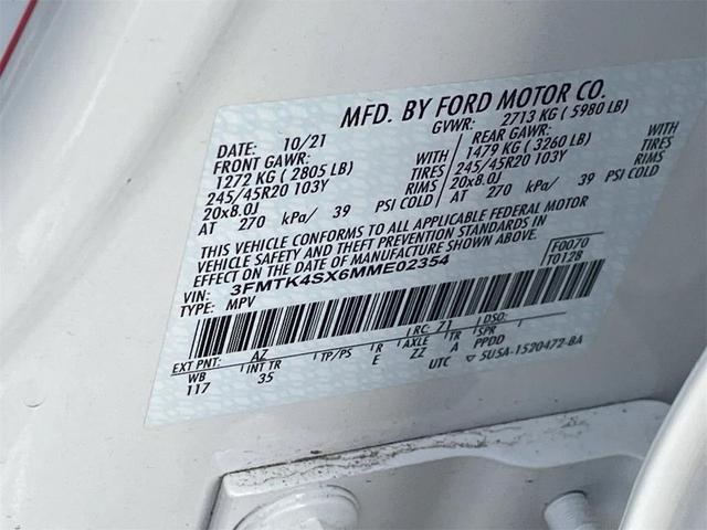 Photo of 2021 White Metallic Ford Mustang Mach-E