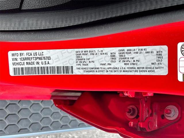 Photo of 2023 Flame Red Clearcoat RAM 1500