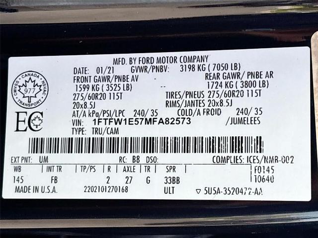 Photo of 2021 Agate Black Ford F-150