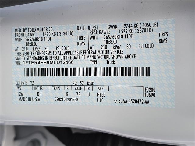 Photo of 2021 Oxford White Ford Ranger