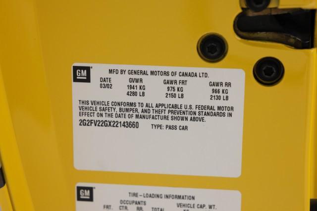 Photo of 2002 Collector Yellow Pontiac Firebird