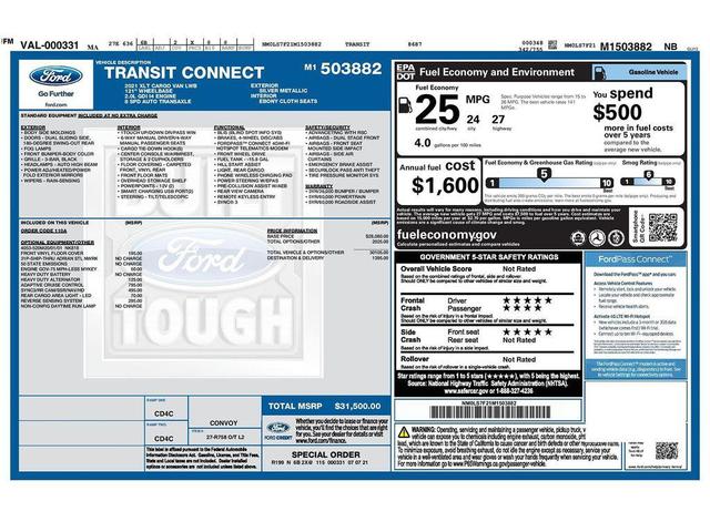 Photo of 2021 Silver Ford Transit Connect