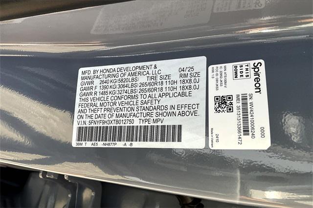Photo of 2026 Sonic Gray Pearl Honda Passport