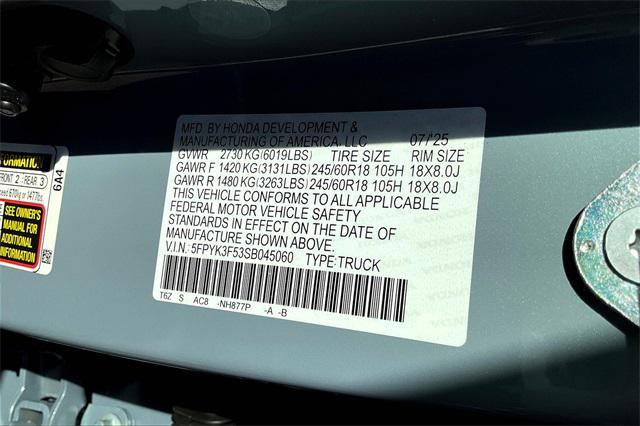 Photo of 2025 Sonic Gray Pearl Honda Ridgeline