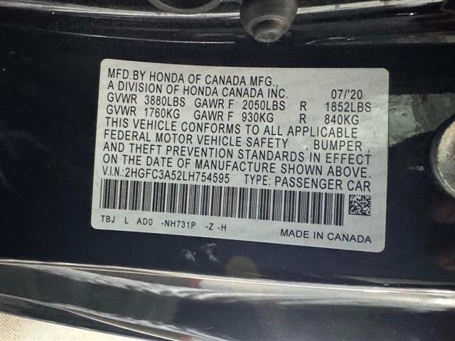 Photo of 2020 Lunar Silver Metallic Honda Civic Si