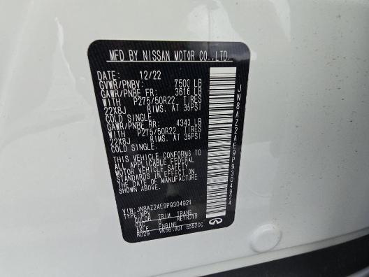 Photo of 2023 Moonstone White INFINITI QX80
