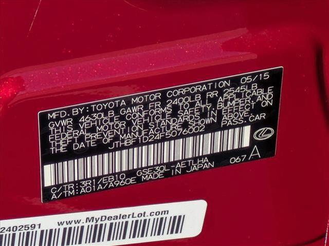 Photo of 2015 Matador Red Mica Lexus IS 250