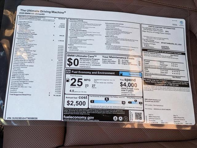 Photo of 2026 Carbon Black Metallic BMW X5