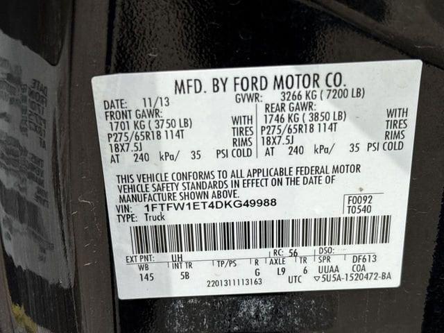 Photo of 2013 Tuxedo Black Metallic Ford F-150