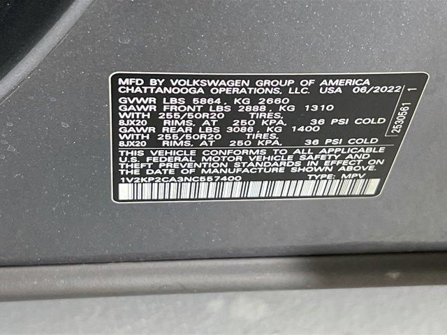 Photo of 2022 Platinum Gray Metallic Volkswagen Atlas