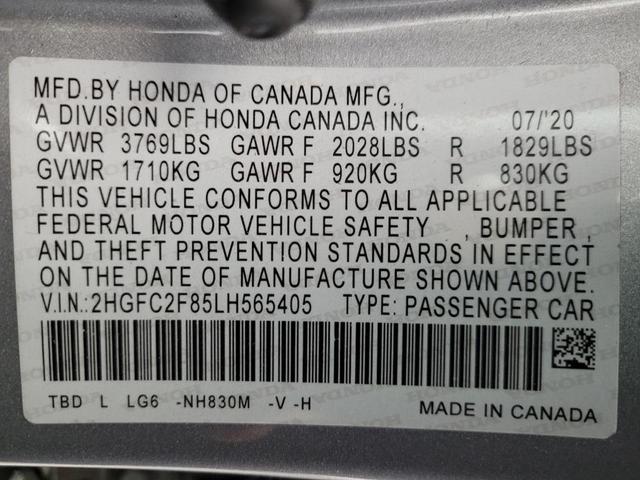 Photo of 2020 Lunar Silver Metallic Honda Civic