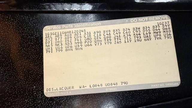 Photo of 1987 Black Chevrolet Monte Carlo