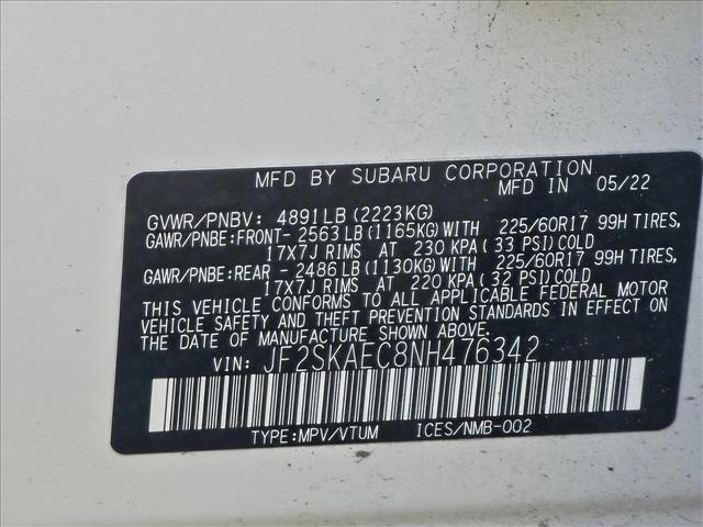 Photo of 2022 Crystal White Pearl Subaru Forester