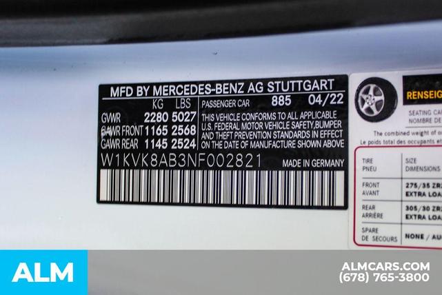 Photo of 2022 White Mercedes-Benz AMG SL 55