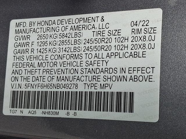 Photo of 2022 Lunar Silver Metallic Honda Pilot