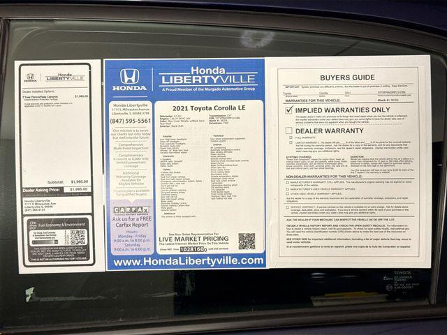 Photo of 2021 Blueprint Toyota Corolla