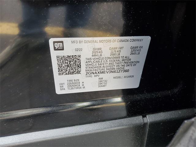 Photo of 2022 Mosaic Black Metallic Chevrolet Equinox