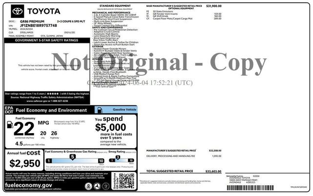 Photo of 2024 Silver Toyota GR86