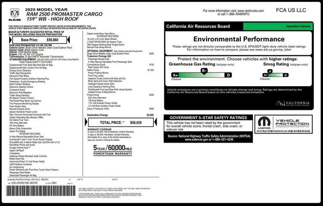 Photo of 2025 Bright Silver Metallic Clearcoat RAM ProMaster 2500
