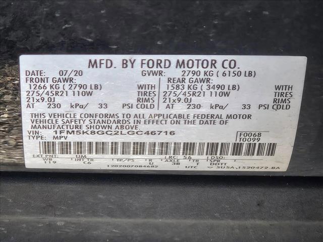 Photo of 2020 Agate Black Metallic Ford Explorer