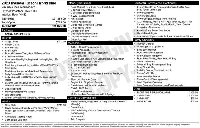 Photo of 2023 Phantom Black Hyundai TUCSON Hybrid