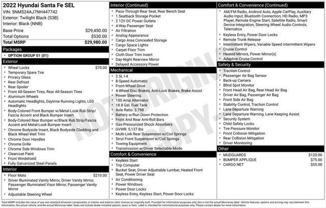 Photo of 2022 Twilight Black Hyundai SANTA FE