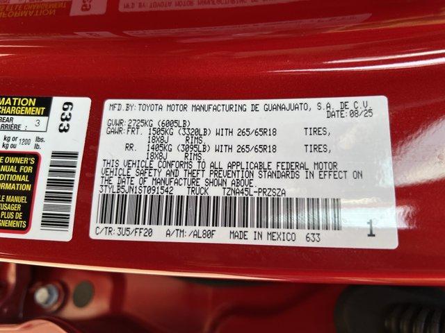 Photo of 2025 Red Toyota Tacoma