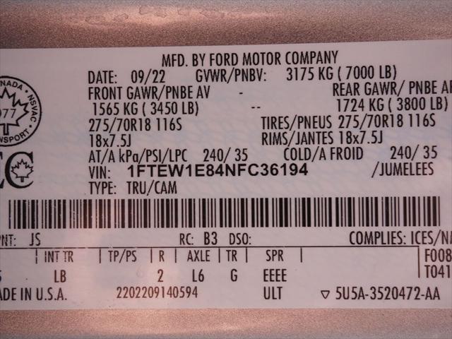 Photo of 2022 Iconic Silver Metallic Ford F-150