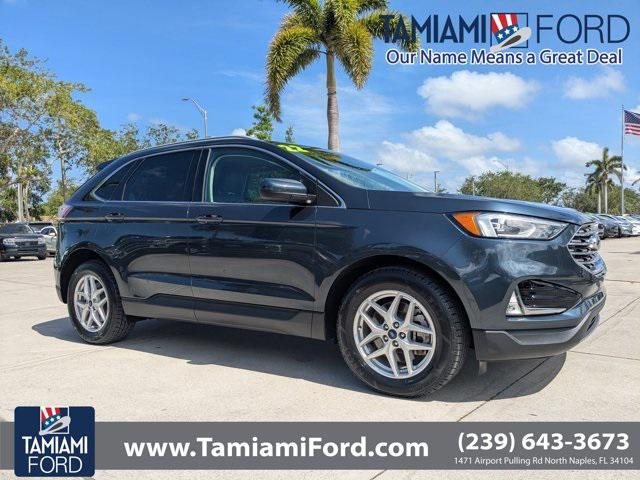 Photo of 2022 Stone Blue Metallic Ford Edge