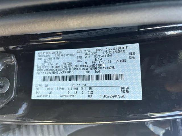 Photo of 2020 Agate Black Metallic Ford F-150