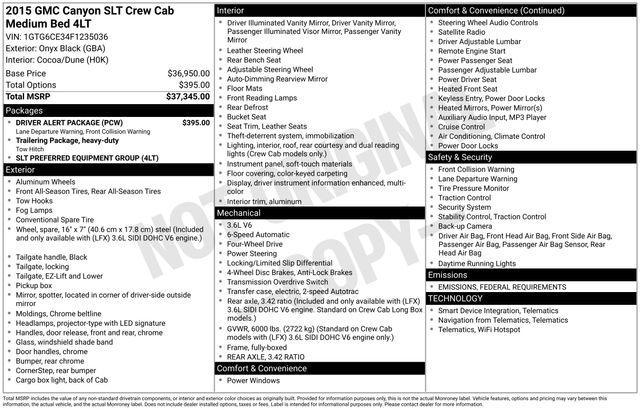 Photo of 2015 Onyx Black GMC Canyon