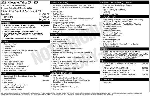 Photo of 2021 Satin Steel Metallic Chevrolet Tahoe