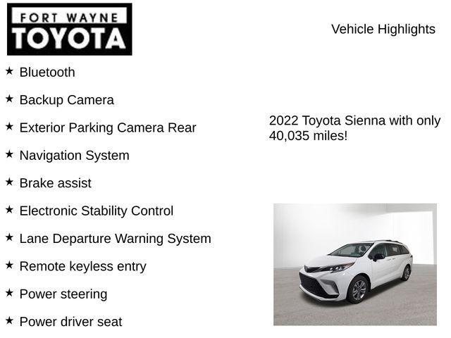Photo of 2022 White Toyota Sienna