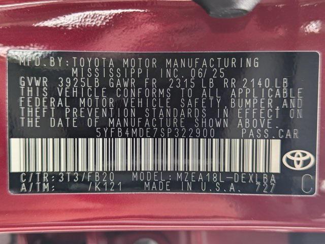 Photo of 2025 Ruby Toyota Corolla