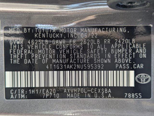 Photo of 2022 Predawn Gray Mica Toyota Camry