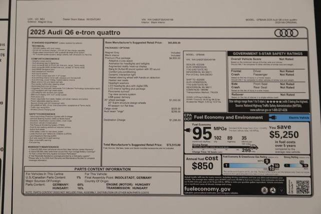 Photo of 2025 Magnet Gray Audi Q6 e-tron