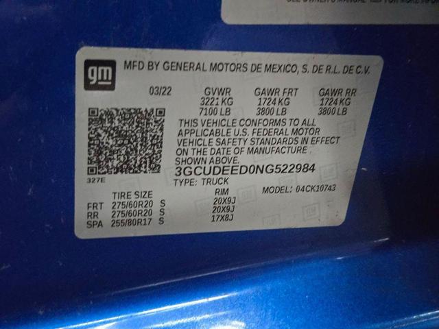 Photo of 2022 Glacier Blue Metallic Chevrolet Silverado 1500
